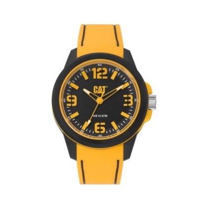 Cat LINEVOLT LZ-110-27-127 Yellow Silicone Strap Men Watch